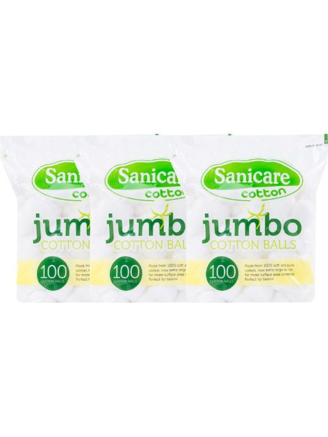Sanicare [Bundle of 3] Jumbo Cotton Balls (100pcs) edamama
